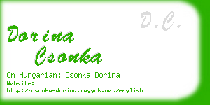 dorina csonka business card